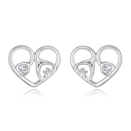 Sterling Silver Stethoscope Earrings for Women Nurse Doctor Stud Earrings Jewelry Gifts Nurses Week