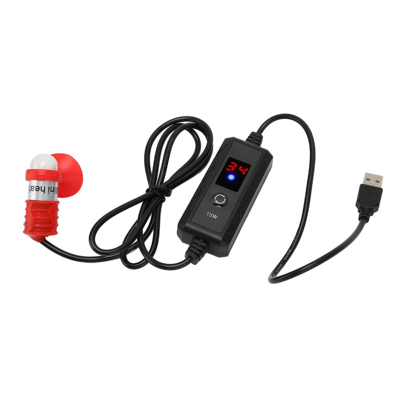 Mini Fish Tank Heater Adjustable 15W Betta Heater Small Aquarium