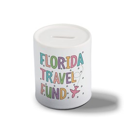 Father Fox - Florida Travel Fund - Orlando Holiday, Money Box Gift, Piggy Bank, Ceramic