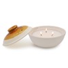 Citronella Candles in Coarse Pottery Container, Natural Soy Wax Candle