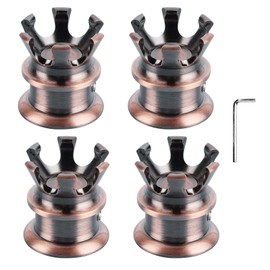 4pcs Engine Screw Cap Covers Crown Styling Fit for XL883/Big Twin 1340 Evo/Twin Cam ModelsBronze