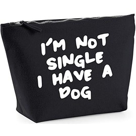 Hippowarehouse I'm not single I have a dog printed make up cosmetic wash bag 18x19x9cm