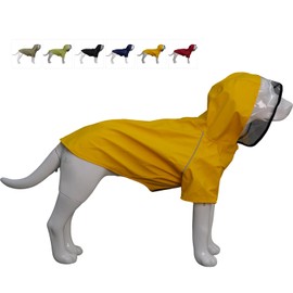 LoveLonglong Premium Waterproof Dog Raincoat with Reflective Safety Features Pet Raincoats for Large Medium Small Dogs Yellow XL