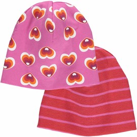 Fred's World by Green Cotton Baby Girls' Beanie Hat, Fuchsia/Mandarin/Lollipop/Plum