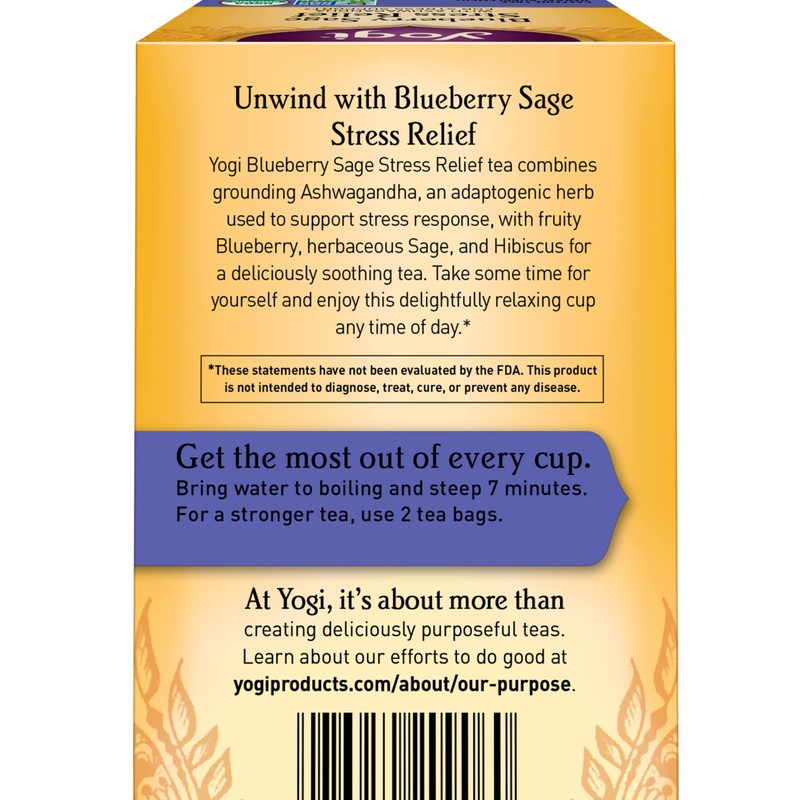 Yogi Tea Blueberry Sage Stress Relief - 16 Tea Bags