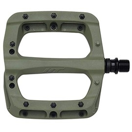 HT Components PA03A Nano P Platform Pedals, Body: Nylon, Spindle: Cr-Mo, 9/16'', Green