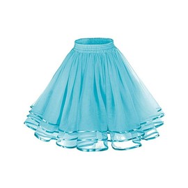 Sorosis Women's Pannier Skirt, Tutu Cart, 3 Layers, Fluffy, Color Skirt,, blue (light)