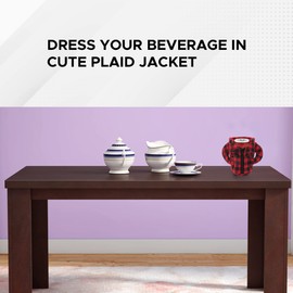 Gadgetime USA Can Cooler Vest - Insulated Beverage Cooler - Reusable Zip Up Can Jacket - Summer Drink Holder, Flannel Cotton Sleeve for Canned Beverages & Beer, Funny Holiday Gift for Friends & Family