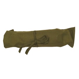 Asian Treasures/Bull Tools 14 Pocket | Hand Crafted | H.W.100% Dyed Cotton | 15 Oz. Duck Canvas | Garage Ready | Metric or SAE | Wrench and Tools Bag Organizer Roll Up Pouch | Dyed Olive Drab |