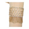 Unbranded Women Gold Metal Tassels Fringes Upper Arm Bracelet Elastic
