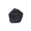Jacob Alexander Satin Open Rose Lapel Flower Boutonniere - Charcoal