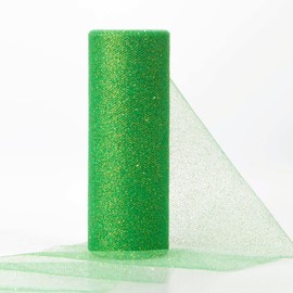 Whakano Glitter Tulle Fabric Rolls Tulle Ribbon 15 cm x 25 Yards, Mesh Ribbon Decorative Ribbon, Ribbon for DIY Crafts, Flower Gift Packaging, Table Decoration, Birthday, Wedding, Party Decoration,