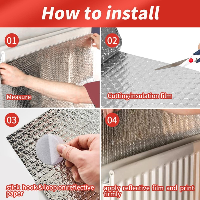Aiglille Reflective Insulation Foam, 59 in W x 10 ft