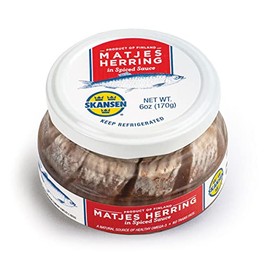Skansen Matjes Herring In Spiced Sauce Jar 6oz (Pack of 4)
