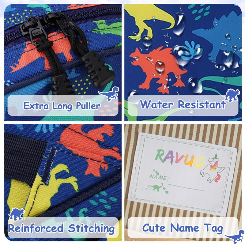RAVUO Boys School Bag School Backpack with Chest Strap Children's