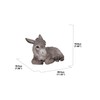 Hi-Line Gift Medium Donkey FOAL Lying Down, Brown