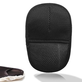 洗車 グローブ 傷防止 泡立ちやすい ふわふわ ムートン スポンジ カーウォッシュグローブセット 洗車用品道具 ムートンカーウォッシュグローブ 洗車スポンジ 洗車グローブ 人造カシミア 洗車モップ 25x15cm ブラック