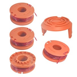 YSNEHSN WA0010 Trimmer Spool Line Compatible with Worx Trimmer Line Refills 0.065 inch for Worx,Suitable for Worx String Trimmers (4 Spool, 1 Cap)