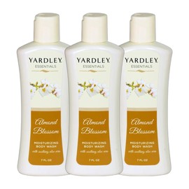 Yardley Essentials Almond Blossom Moisturising Body Wash with Soothing Aloe Vera, 7 fl oz, 207mL | 3 Pack | Click ‘Customise Now’ for More Bulk Buy Options!