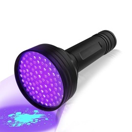 UV Flashlight Black Light, Black Light for Pet Urine Detection, 100 LED (390 nm) Blacklight Flashlight, Portable UV Light Flashlight for Dog/Cat Urine, Dry Stains, Bed Bug, Battery Not Included