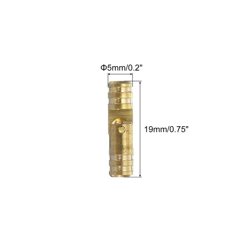 uxcell Invisible Brass Barrel Hinges, 24pcs 5x19mm Brass Concealed Hinges