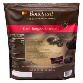 Belgian Dark Chocolate Napolitains (72% Cacao) 35.3 OZ (2.2 LB/1KG)