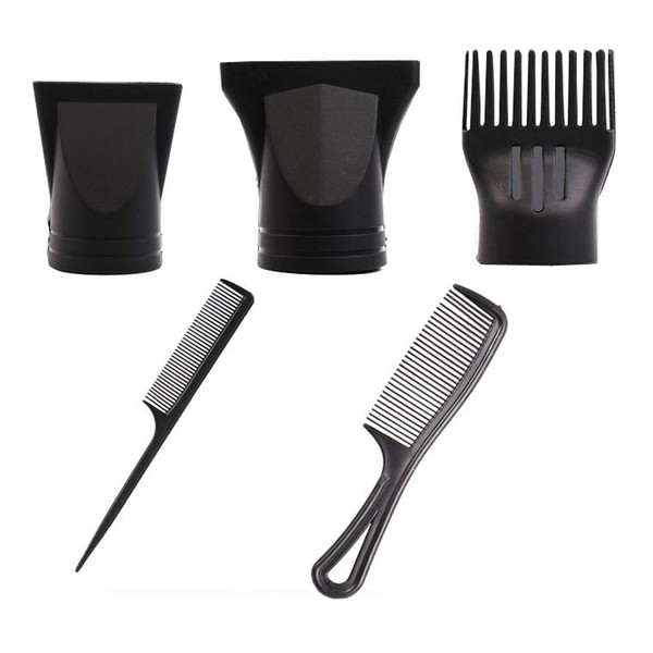 ericotry 1 Set (5pcs) Non-Universal Hair Dryer Nozzle Replacement Set Hair Salon Narrow Concentrator Replacement Hair Comb Flat Hair Drying Nozzle Styling Tool Special for Diameter 4.0cm-4.8cm