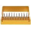 High Speed Diamond Bur Set with Aluminium Alloy Shelf by