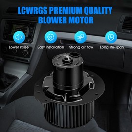 Front AC Blower Motor with Fan Fits for 1987-1996 Ford F150 F250 F350 Pickup Truck Bronco HVAC Heater Blower Motor Fan F-150 F-250 F-350 Replaces# 700146 2311639