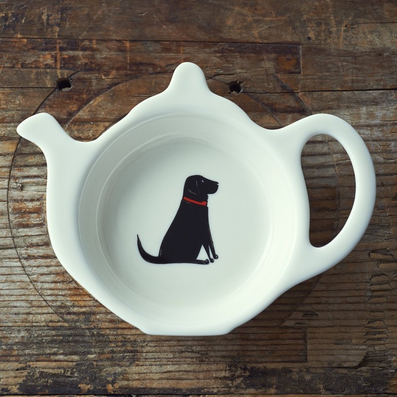 Sweet William Teabag Dish, Teapot Shape, Labrador