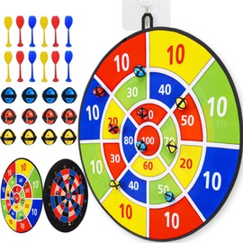 29" Large Dart Board for Kids, Dart Board with 12pcs Sticky Balls and 12 pcs Darts, Indoor/Sport Outdoor Carnival Party Game Toys, Birthday Gifts for 4 5 6 7 8 9 10 11 12 Year Old Boys Girls