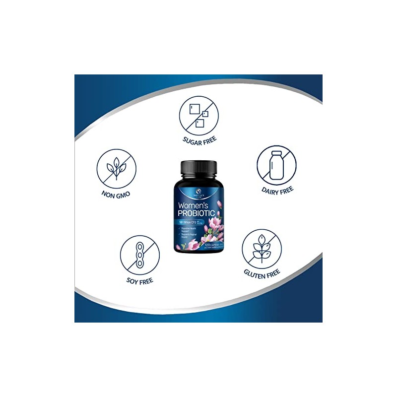 Probiotics for Women, 50 Billion CFU Womens Probiotic Daily Digestive,