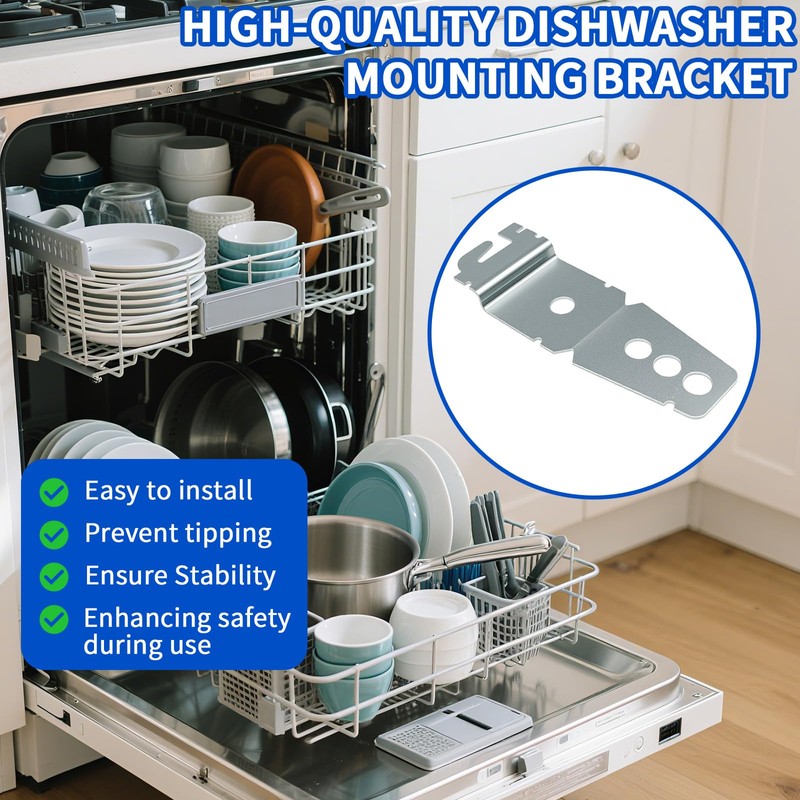 MCSDFN 4 Pack 8269145 Dishwasher Mounting Brackets with Screws, Undercounter