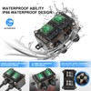 OELFFOW Waterproof On Off Toggle Switch Double Switch/Outlet with Green
