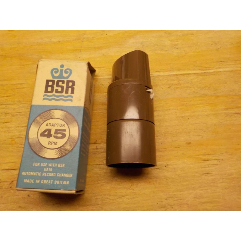 New BSR UA15 BROWN 45 RPM Phonograph Record Player Spindle