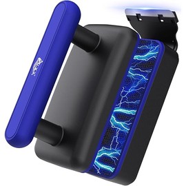 AQQA Magnetic Aquarium Fish Tank Glass Cleaner, Dual-Blades Algae Scraper Glass Cleaner Scrubber, Double Side Floating Aquarium Magnetic Brush for 0.2-0.4 Inch Thick Glass Aquariums Tank (M)