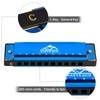 EastRock Harmonica C-major Harmonica with Box 10-hole harmonica for student,