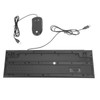 Keyboard and Mouse Combo Black Waterproof 104 Keys Anti Slip