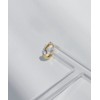 Gold&Deer 14K GF Double Cubic Mini One-Touch Ring Earrings Yellow