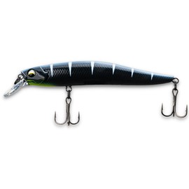 LMAB Flash Vibe 67, 80 & 98 mm - Twitchbait - Suspending & Floating, Hardbait, Wobbler Perch, Suspender Wobbler, Zander Wobbler (Running Depth 1.0-2.0 m | Floating/Suspending, Black Tiger, 98 mm)