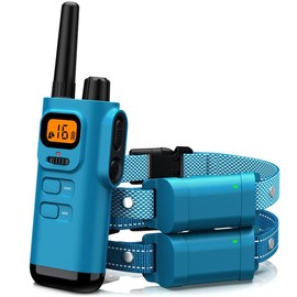 Dog Training Collar  - 4000ft Dog Dog Training Collar 2 Dogs for Large Medium Small Dogs - Color: Lake blue