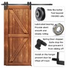 AONAYIOA 9FT Bypass Sliding Barn Door Hardware Kit, Combination Track