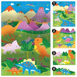 HEADU Playrama Puzzle The Dinosaurs, Educational Toys for Boys and Girls Ages 3-99 Years Old, Preschool Learning Toys, Teacher Homeschool Supplies, Birthday