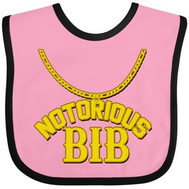 inktastic Notorious Bib Baby Bib Pink and Black 1c5d1
