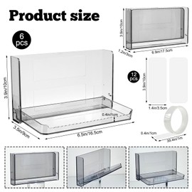 6 Pcs Small Folding Shelves - Wall, Bedside, Bathroom, Office, Living Room, Laundry - Foldable, Floating, 90 Wall Shelf for RV, Bedroom