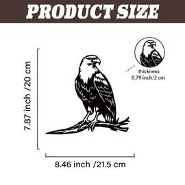 SUPERDANT Metal Eagle Garden Decor Bird Outdoor Garden Ornament Black Silhouette Tree Decor Animals Metal Yard Stakes Decorative Gardens Yard Art for Lawn Patio Gift for Gardeners