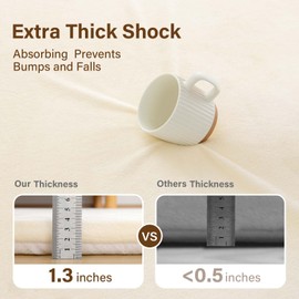 YKiMi Baby Play Mat for Floor,1.3" Thick Soft Foam Playpen Mat with Removable Washable Cover,Waterproof & Anti-Slip 50" x 50" Nursery Rug for Tummy Time,Kids Crawling Mat for Toddlers Infant, Beige