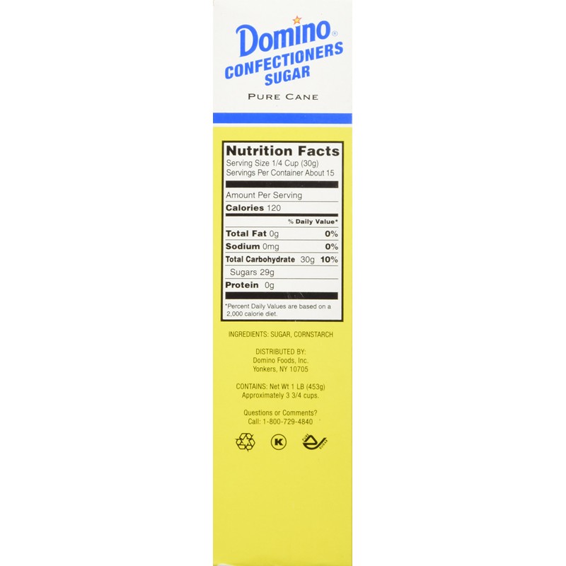 Domino Pure Cane Confectioners Powdered Sugar, 1 lb
