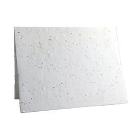 Of The Earth Handmade Paper - Wildflower Seed Paper Folding Card - Blank Inside - A2 Size - Set of 8 - Recycled Envelopes and Planting Guides Included (10s White Seed)