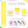 Wodelanle 12 PCS Colored Yellow Hair Extensions Clip in Hairpiece